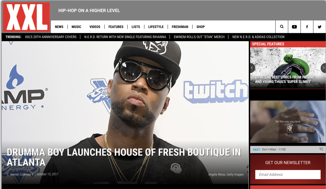 XXL Magazine: Drumma Boy Launches House of Fresh Boutique in Atlanta
