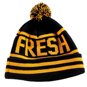 Black Yellow Beanie from Fresh Phamily Clothing