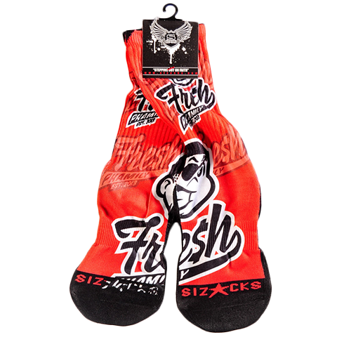 Red Knucklehead Socks from Fresh Phamily Clothing