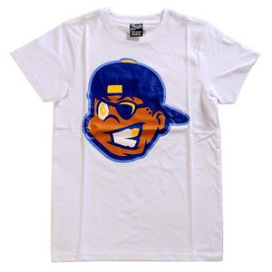 White/Navy Knucklehead Tee from Fresh Phamily Clothing