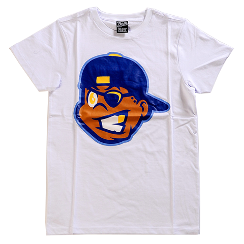 White/Navy Knucklehead Tee from Fresh Phamily Clothing